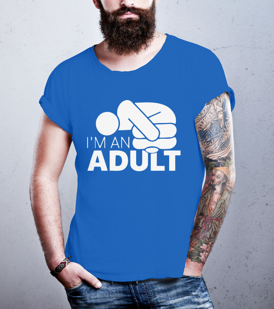 I'm An Adult Finger Circle Game Joke T-Shirt