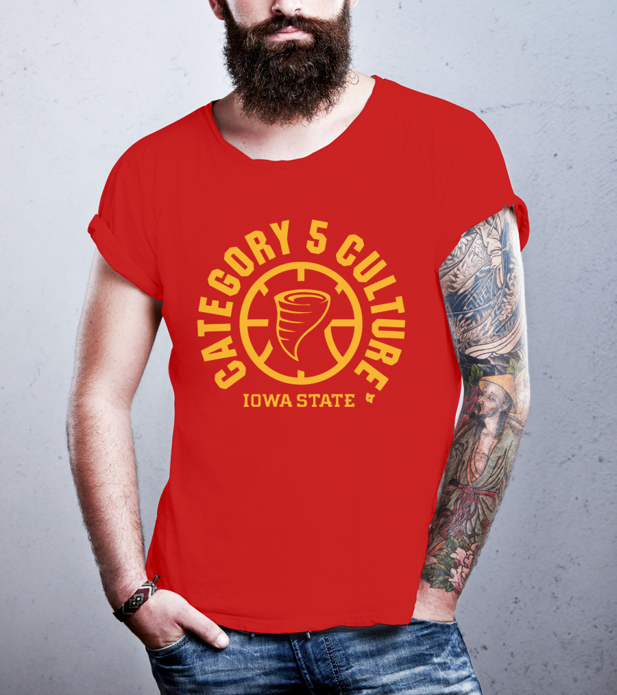 Iowa State Cyclones Category 5 Culture Tornado Emblem T-Shirt
