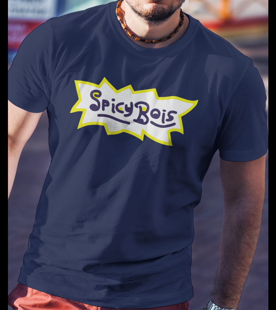 Spicy Bois Bold Text Unique T-Shirt