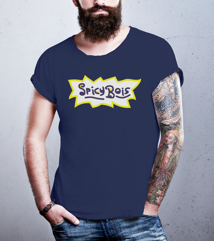 Spicy Bois Bold Text Unique T-Shirt