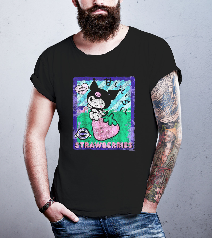 Kuromi Certified Organic 100% Natural Strawberries T-Shirt