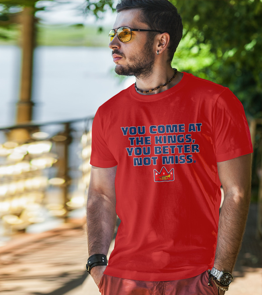 You Come At The Kings Crown Symbol Bold Warning T-Shirt
