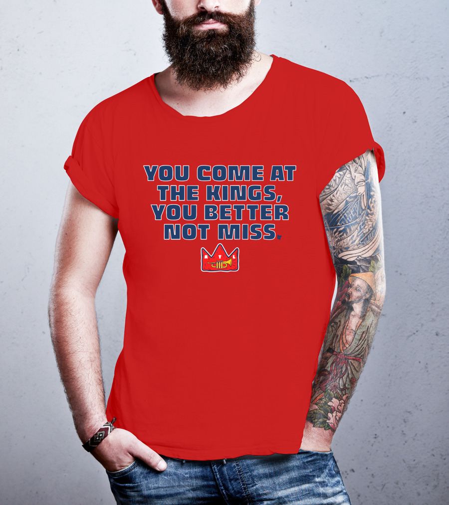 You Come At The Kings Crown Symbol Bold Warning T-Shirt