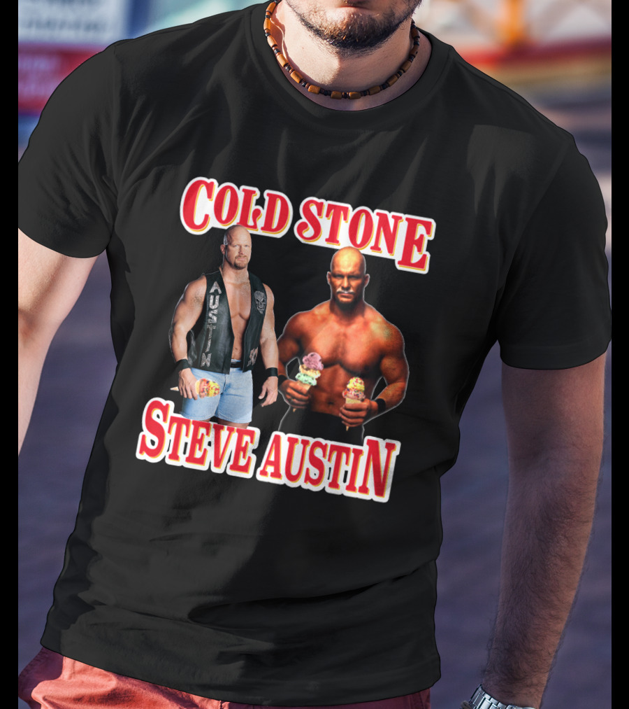 Cold Stone Steve Austin Ice Cream Wrestler Crossover T-Shirt