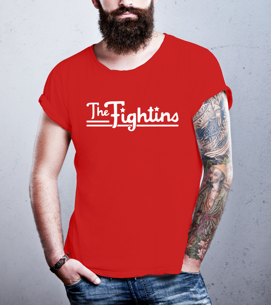 The Fightins Philadelphia Baseball Bold Script Stars Red T-Shirt