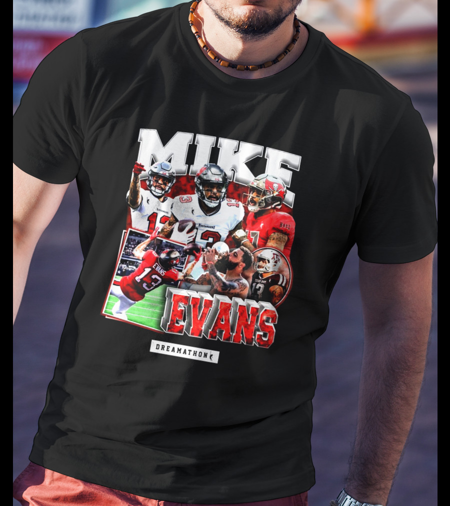 Mike Evans Dreamathon Football Photos Collage T-Shirt