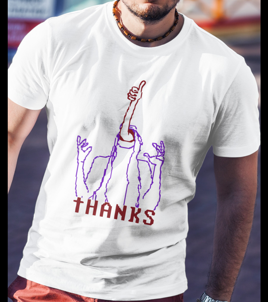 Thanks Faith All Endings And All Deaths Thumbs Up Outline T-Shirt