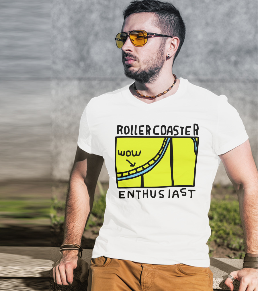 Roller Coaster Enthusiast Wow T-Shirt