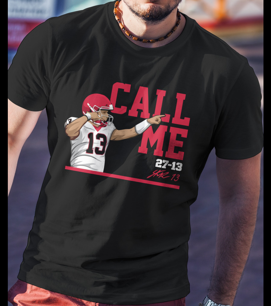 Call Me Stetson Bennett 27-13 Player Number 13 Football T-Shirt