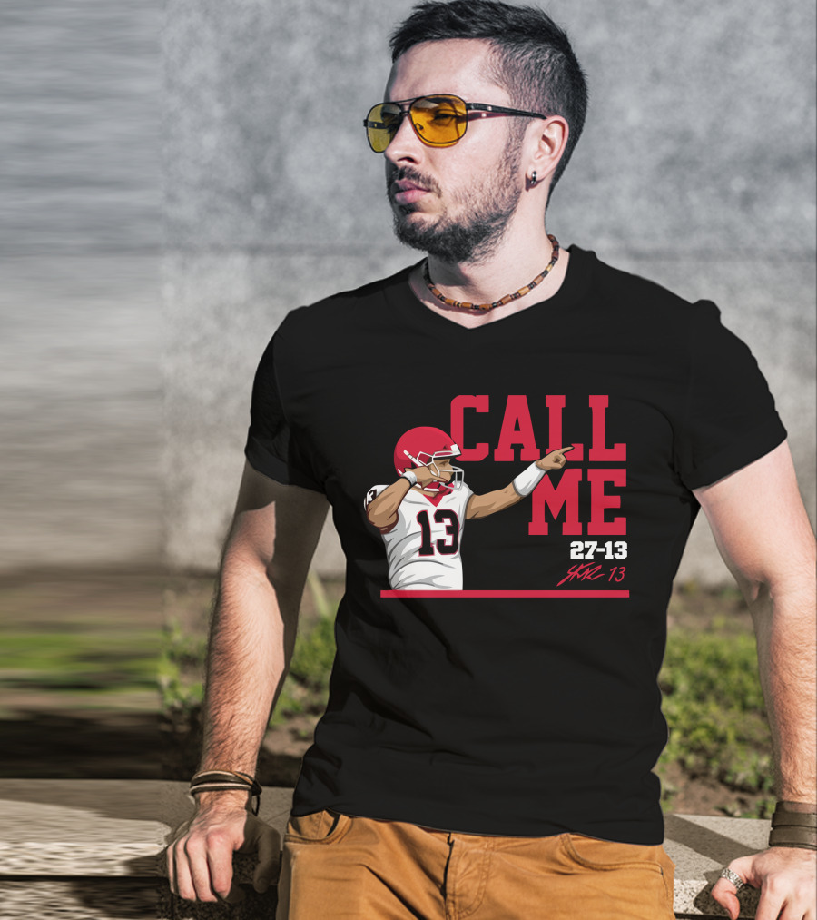 Call Me Stetson Bennett 27-13 Player Number 13 Football T-Shirt