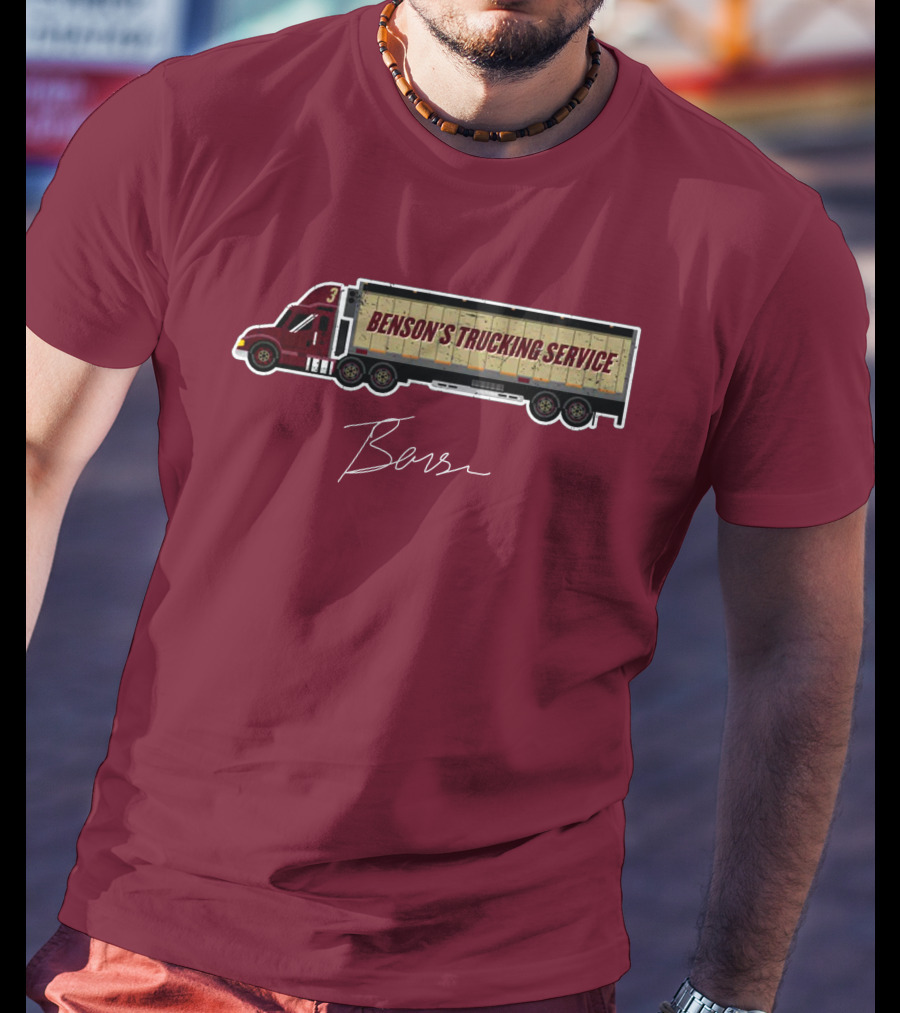 Trey Benson Benson's Trucking Service College WHT T-Shirt