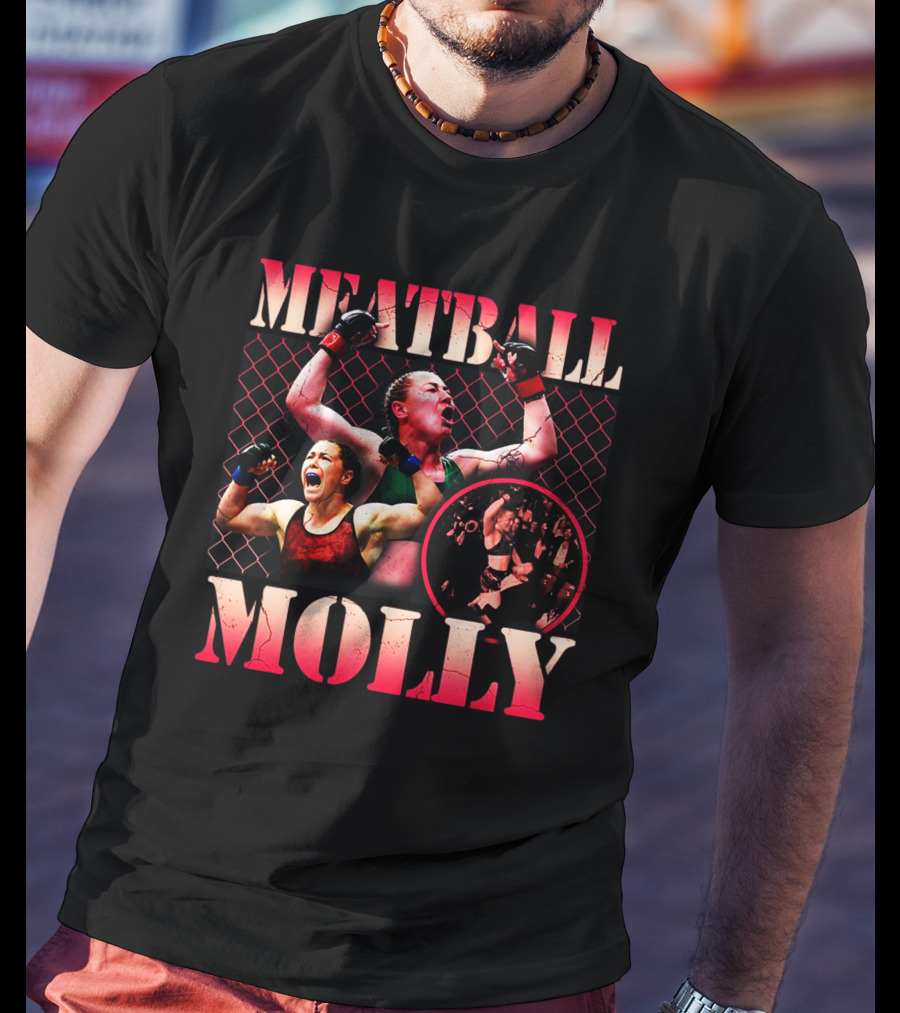 Meatball Molly Red Octagon Victory Celebrations T-Shirt