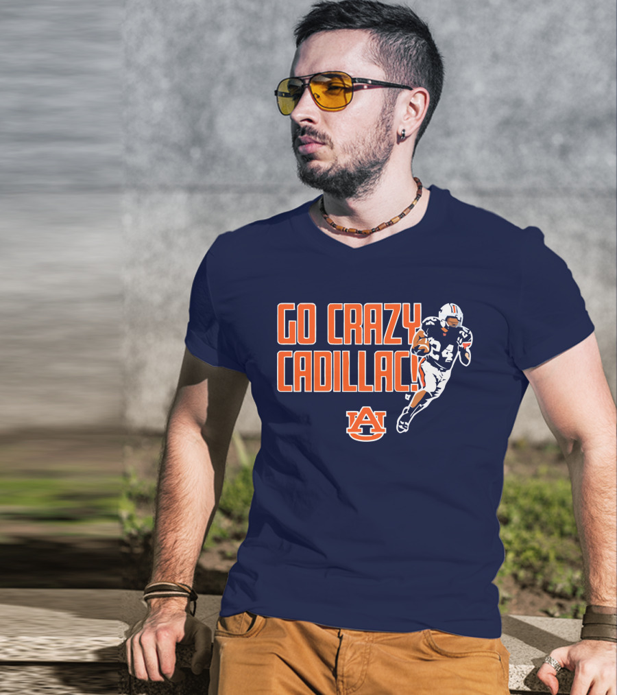 Auburn Football Go Crazy Cadillac Running Back 24 T-Shirt