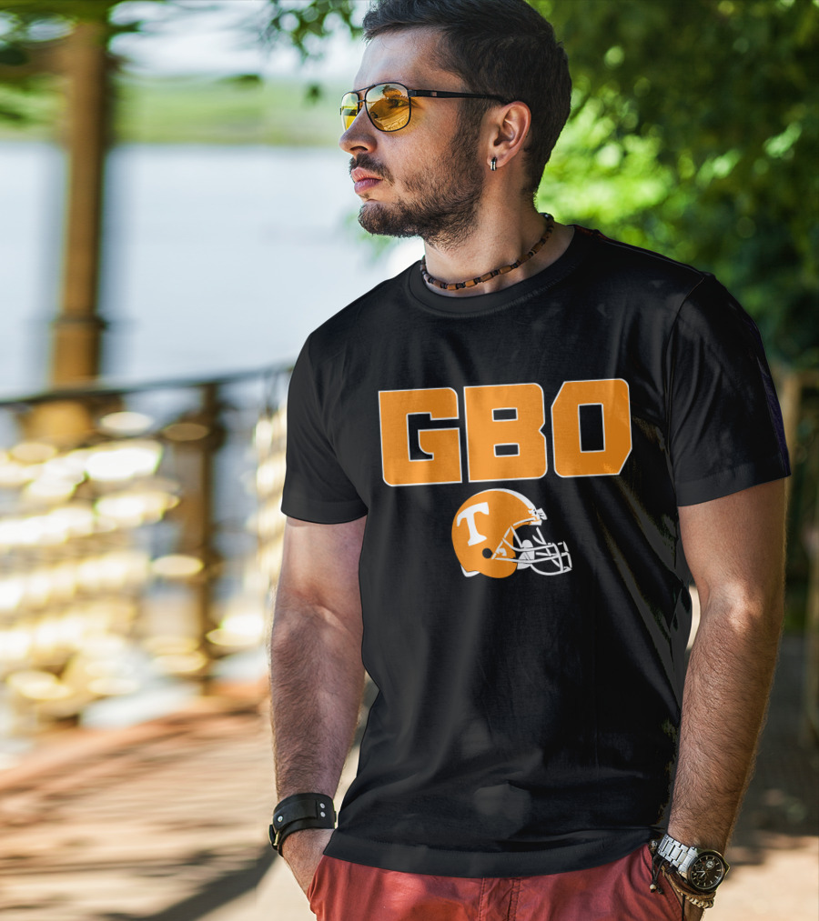 GBO Tennessee Football Go Big Orange T Helmet T-Shirt