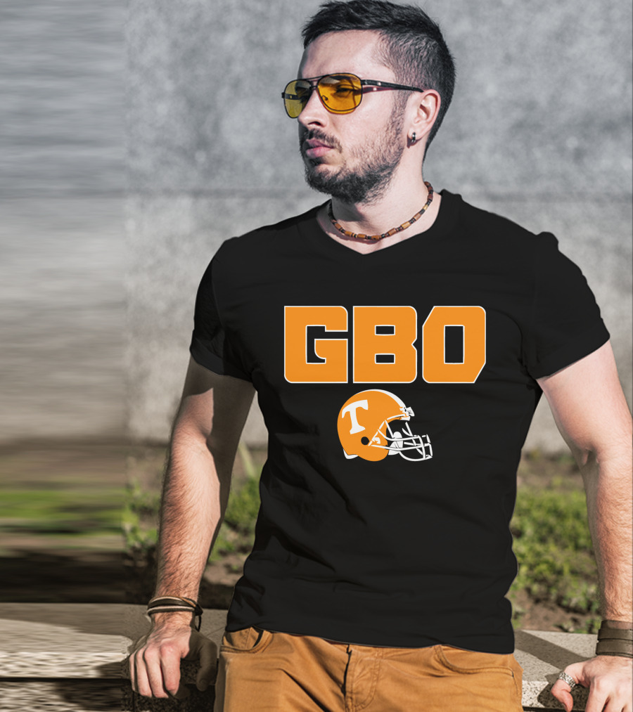 GBO Tennessee Football Go Big Orange T Helmet T-Shirt