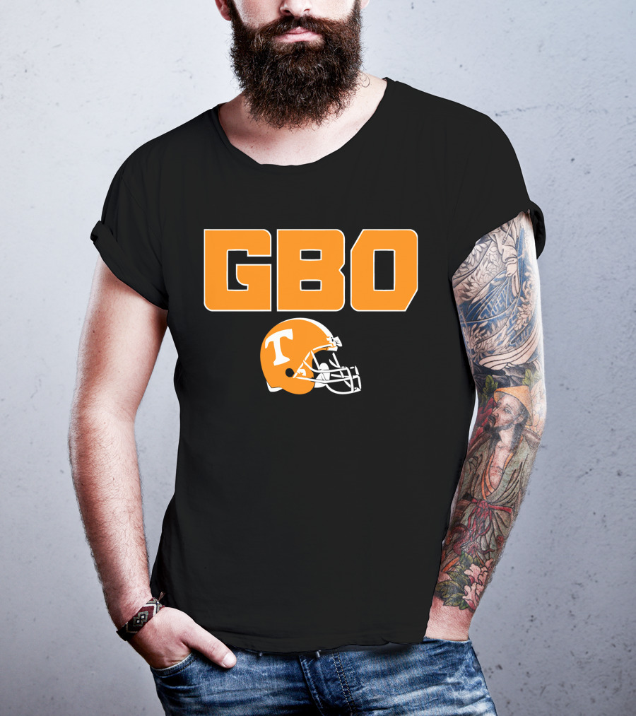 GBO Tennessee Football Go Big Orange T Helmet T-Shirt