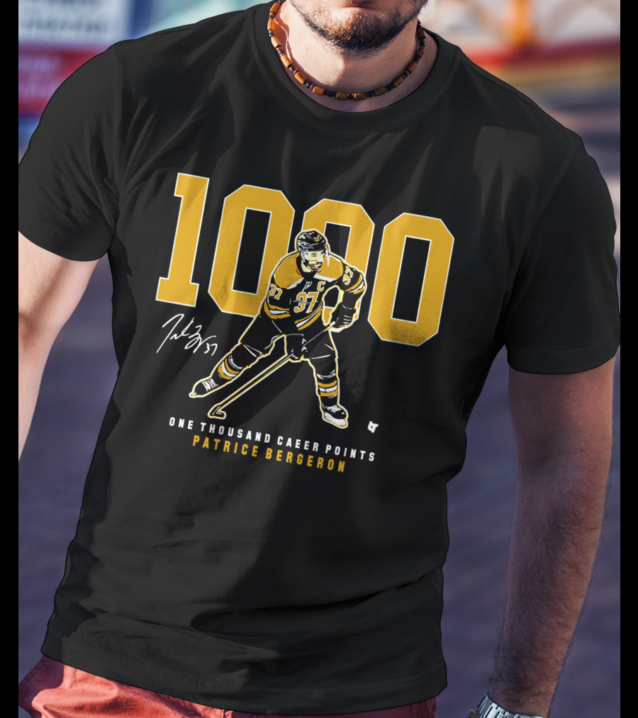 1000 One Thousand Career Points Patrice Bergeron T-Shirt