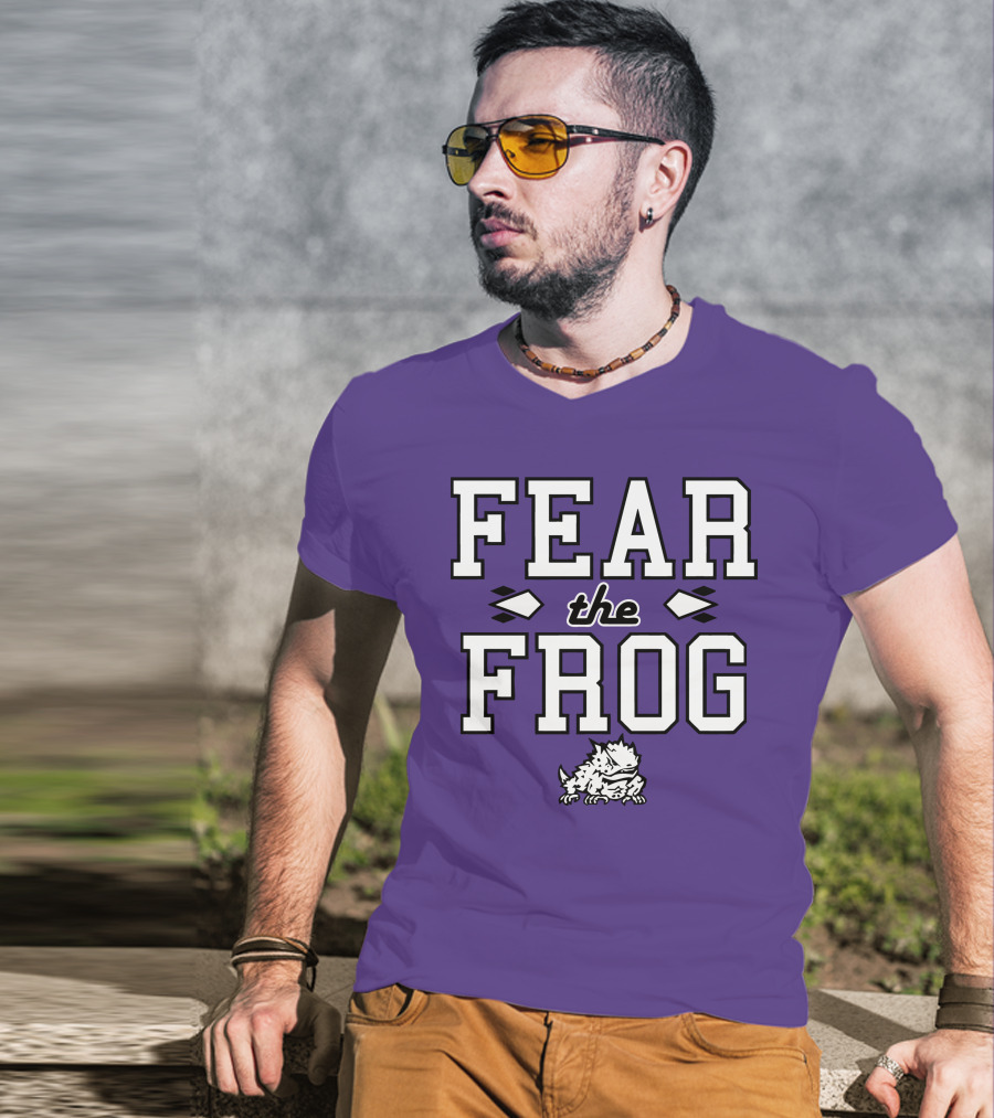 Fear The Frog TCU Football Horned Frog Spirit T-Shirt