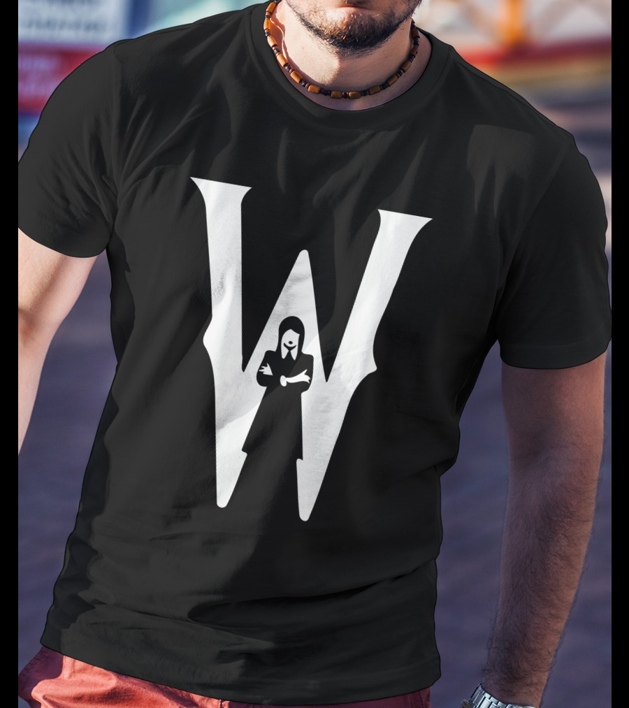 Wednesday Addams Nevermore Trending TV Series Iconic 'W' Logo T-Shirt