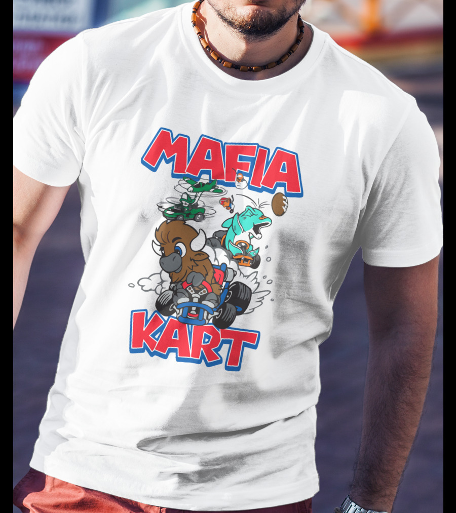 Buffalo Racing Fun Mafia Kart Football Chaos T-Shirt