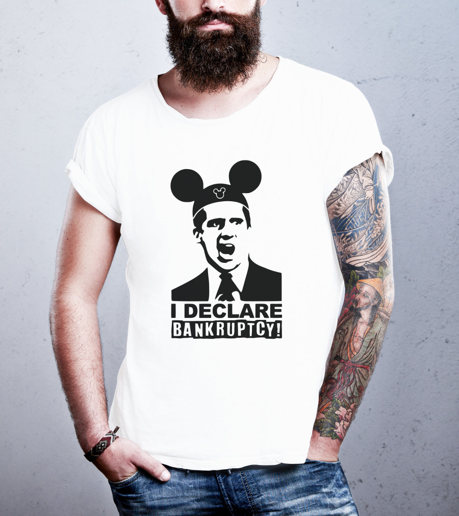 I Declare Bankruptcy Parody With Mickey Ears T-Shirt