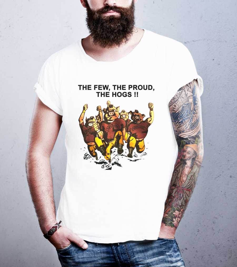 The Few The Proud The Hogs Superhogs Running Cartoon Group T-Shirt