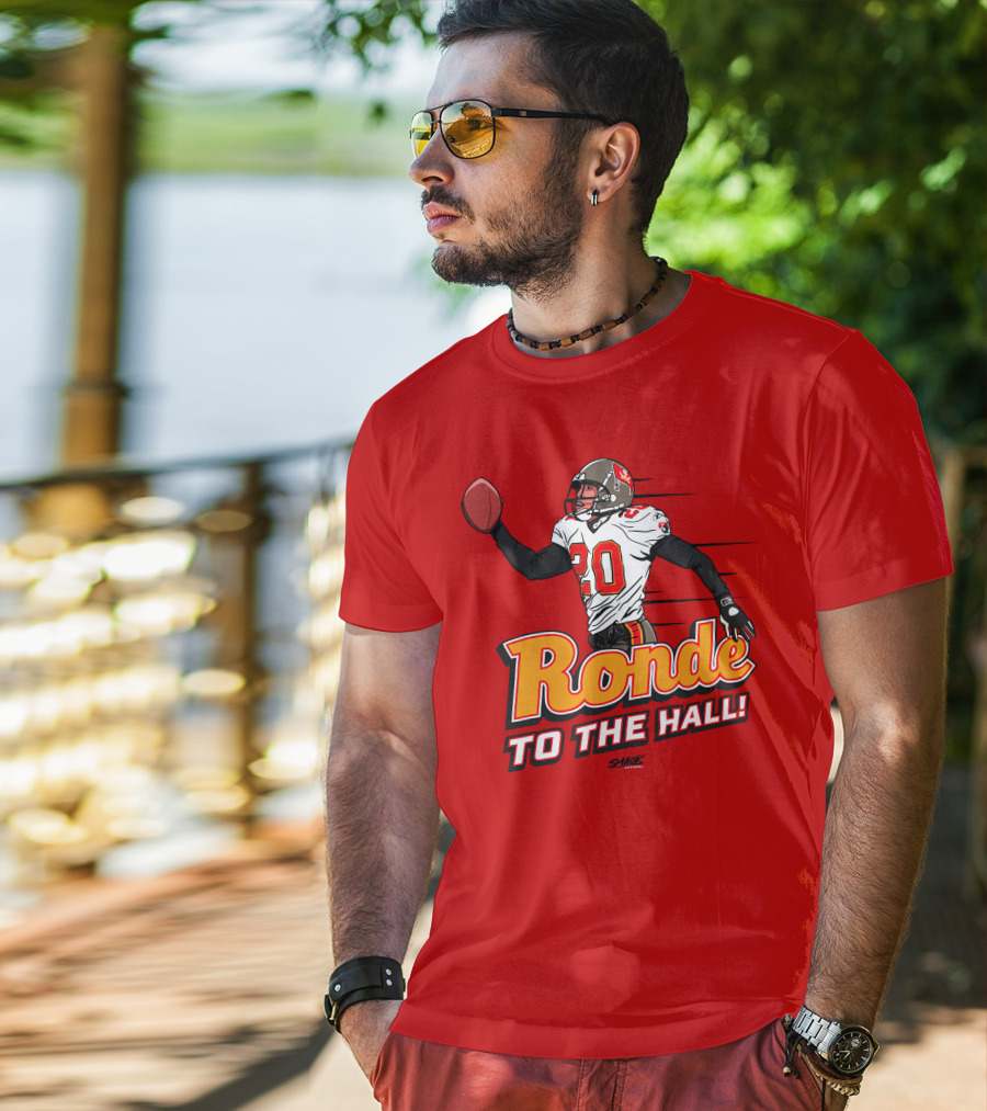 Ronde Barber Tampa Bay Buccaneers Hall Of Fame T-Shirt
