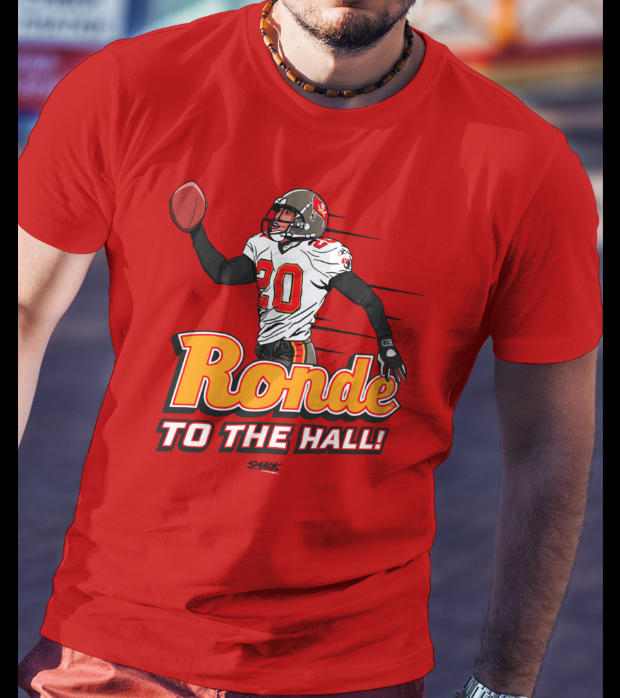 Ronde Barber Tampa Bay Buccaneers Hall Of Fame T-Shirt