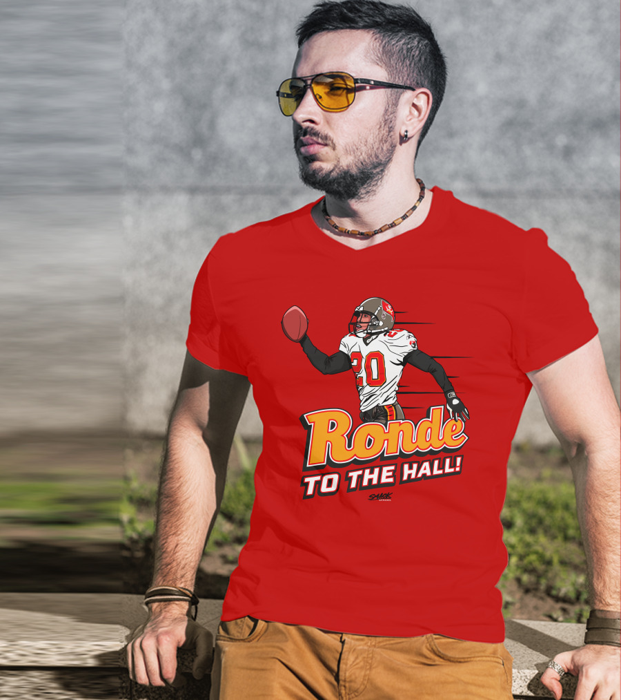 Ronde Barber Tampa Bay Buccaneers Hall Of Fame T-Shirt