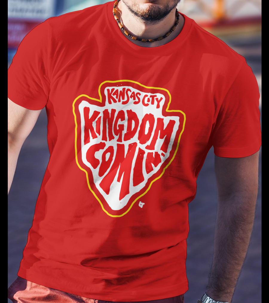 Kansas City Kingdom Comin' Red Shield T-Shirt
