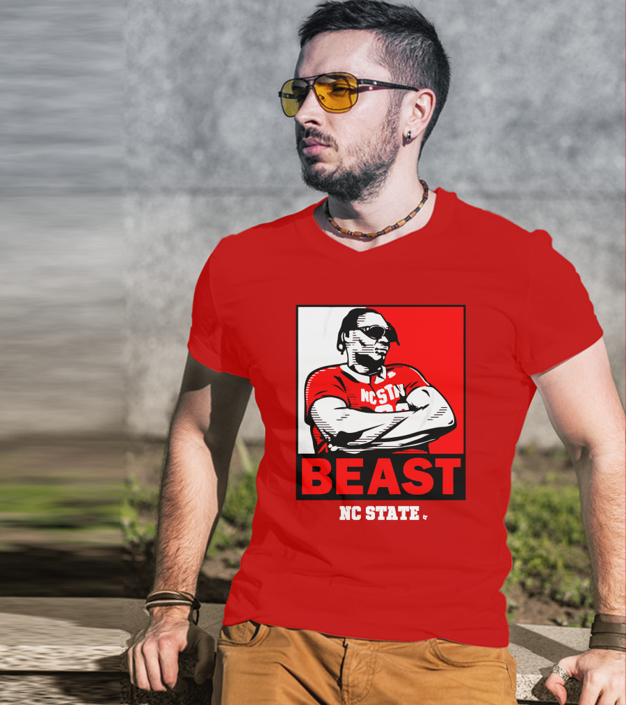 NC State Basketball DJ Burns Beast Shades T-Shirt