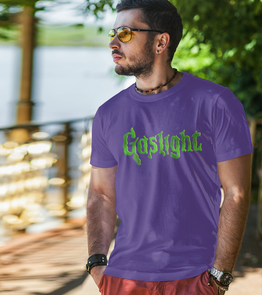 Gaslight Green Slime Retro Gothic Typography T-Shirt
