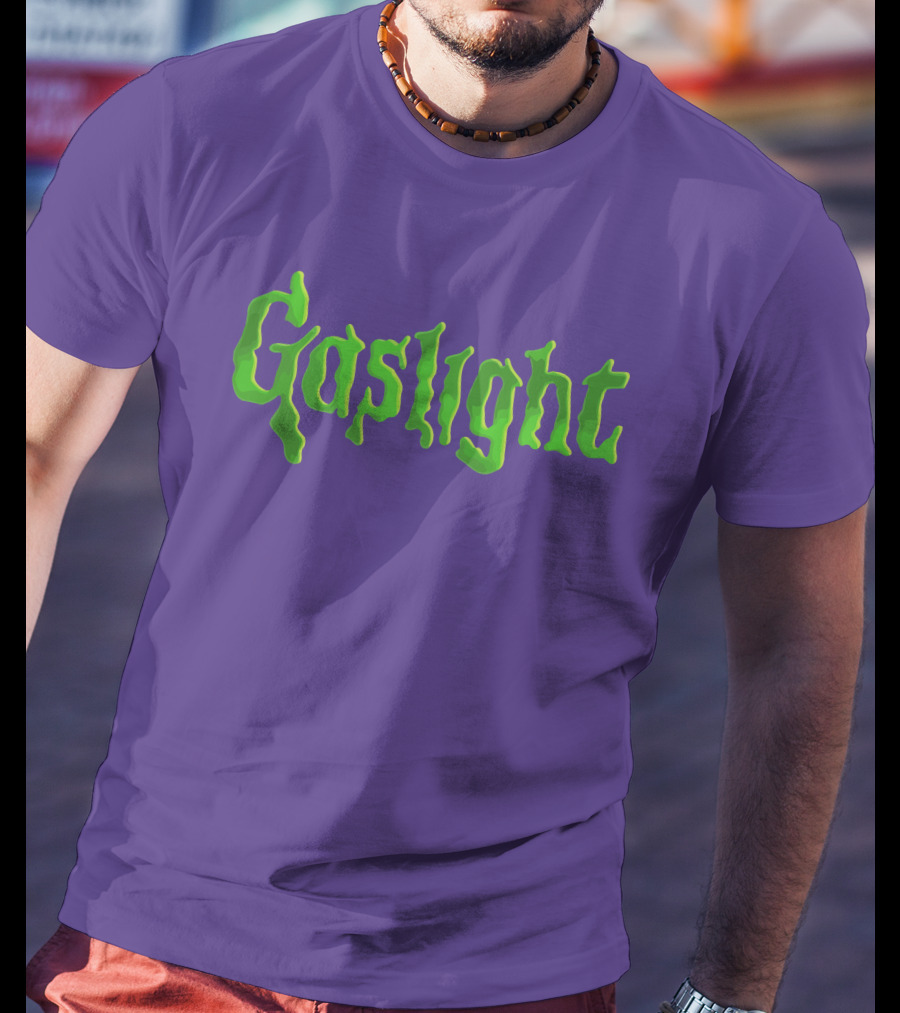 Gaslight Green Slime Retro Gothic Typography T-Shirt