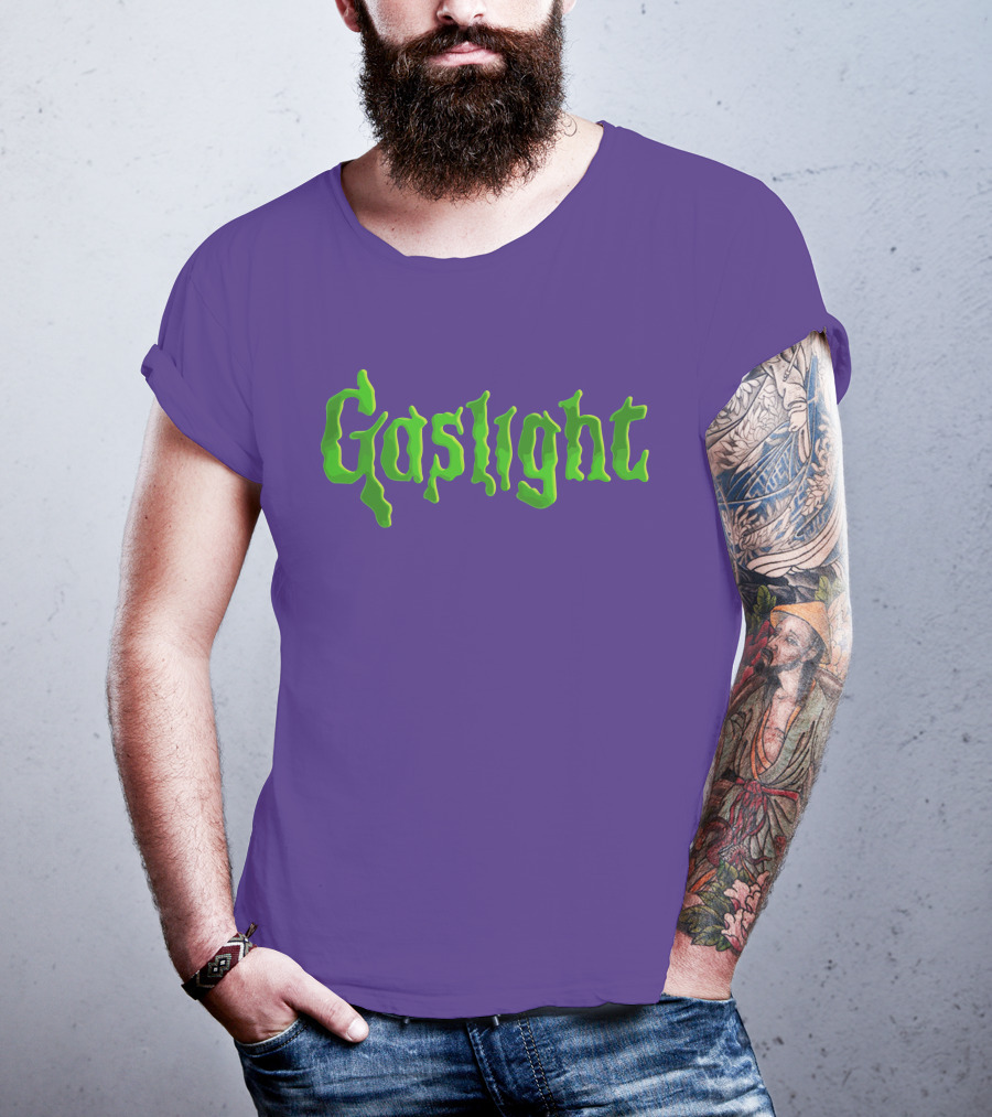 Gaslight Green Slime Retro Gothic Typography T-Shirt