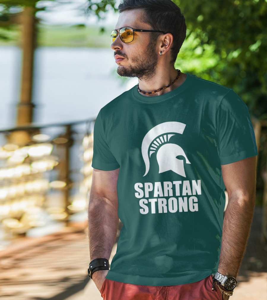 Spartan Strong MSU Helmet T-Shirt