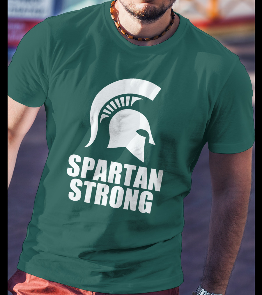 Spartan Strong MSU Helmet T-Shirt