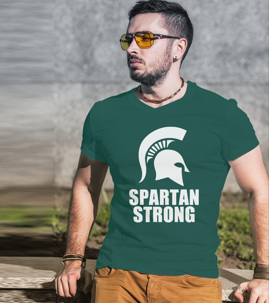 Spartan Strong MSU Helmet T-Shirt