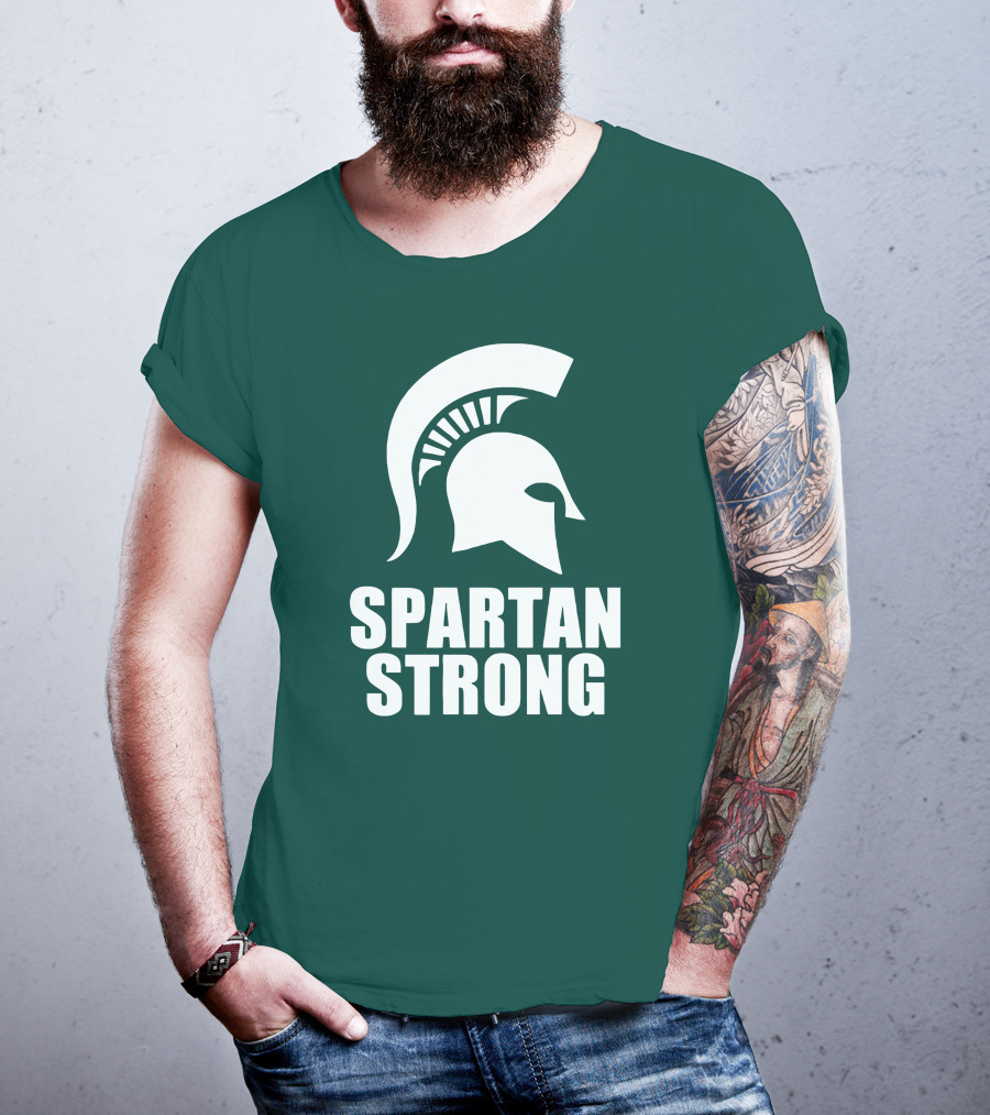 Spartan Strong MSU Helmet T-Shirt