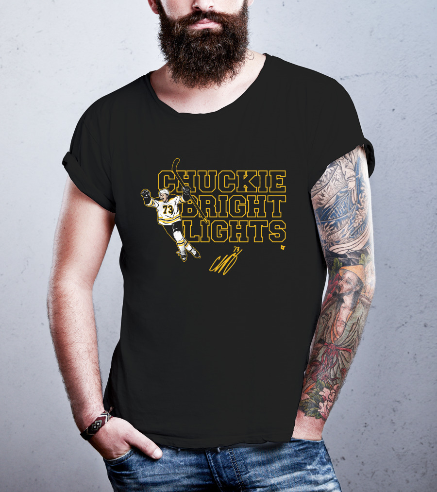 CHUCKIE BRIGHT LIGHTS Charlie McAvoy 73 T-Shirt