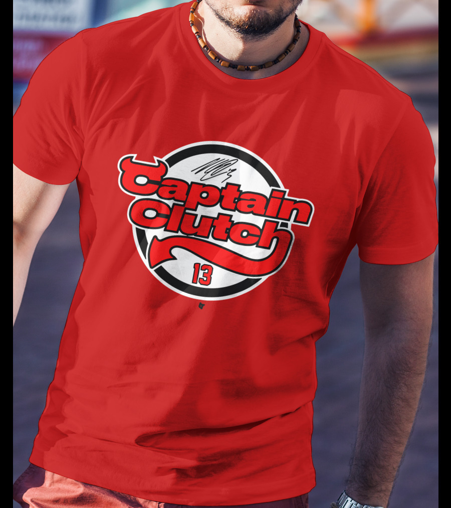 Nico Hischier Captain Clutch 13 New Jersey Hockey Signature T-Shirt