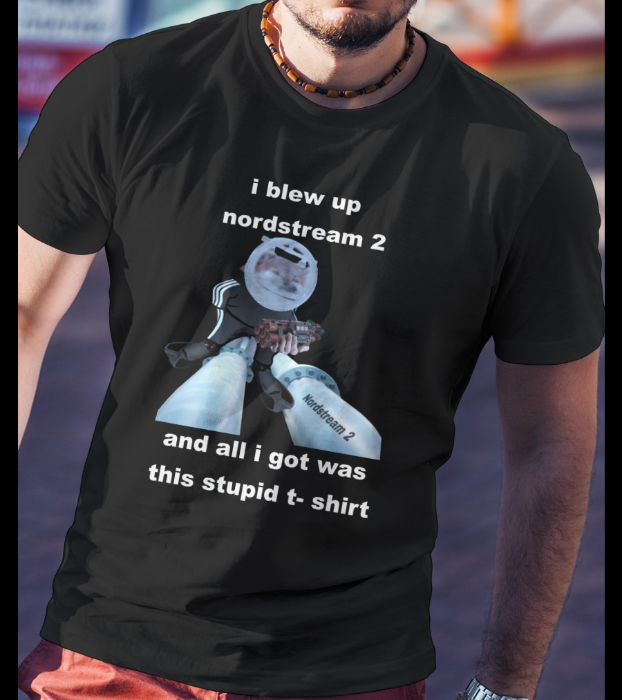 Nafo Nordstream 2 Meme With Character анд Stripes T-Shirt