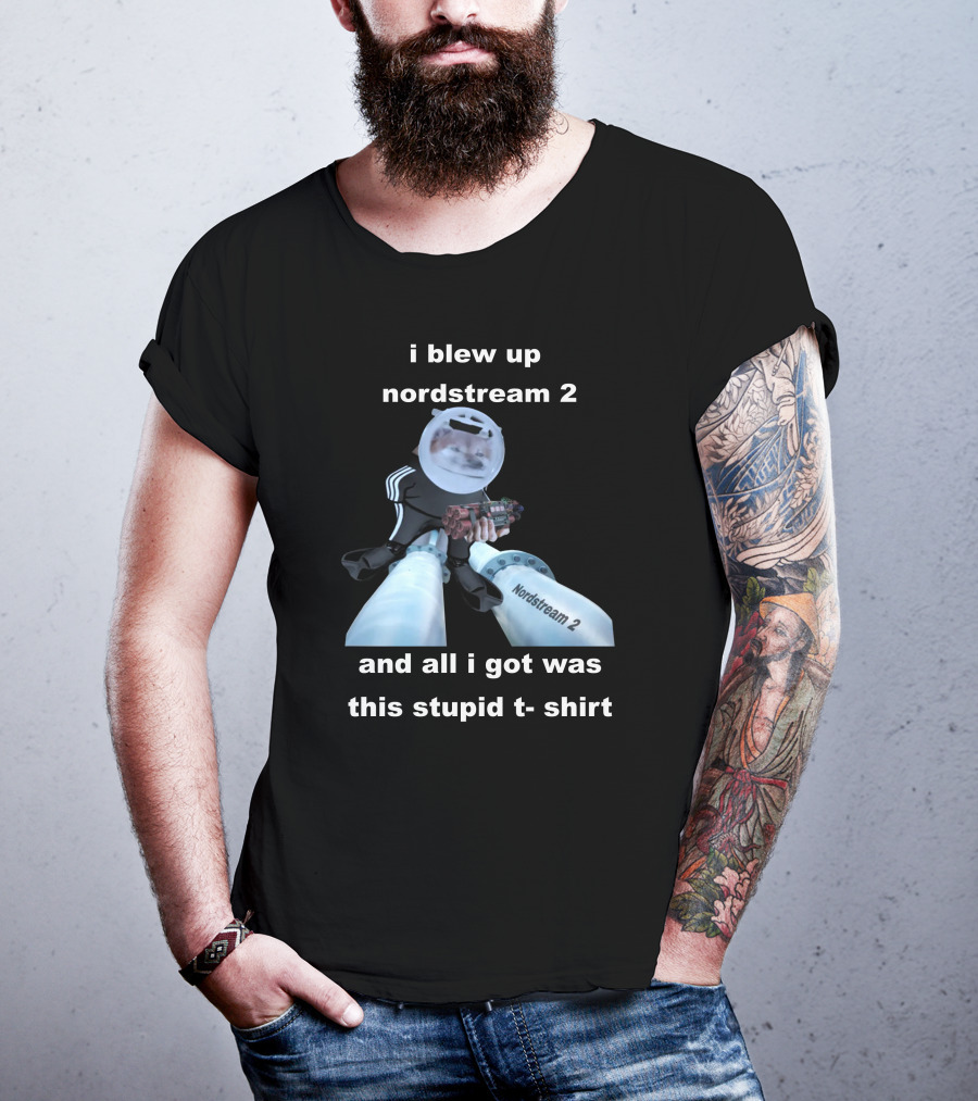 Nafo Nordstream 2 Meme With Character анд Stripes T-Shirt