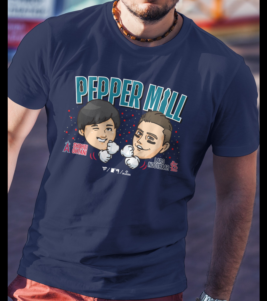 PEPPER MILL Shohei Ohtani Lars Nootbaar MLB Players T-Shirt