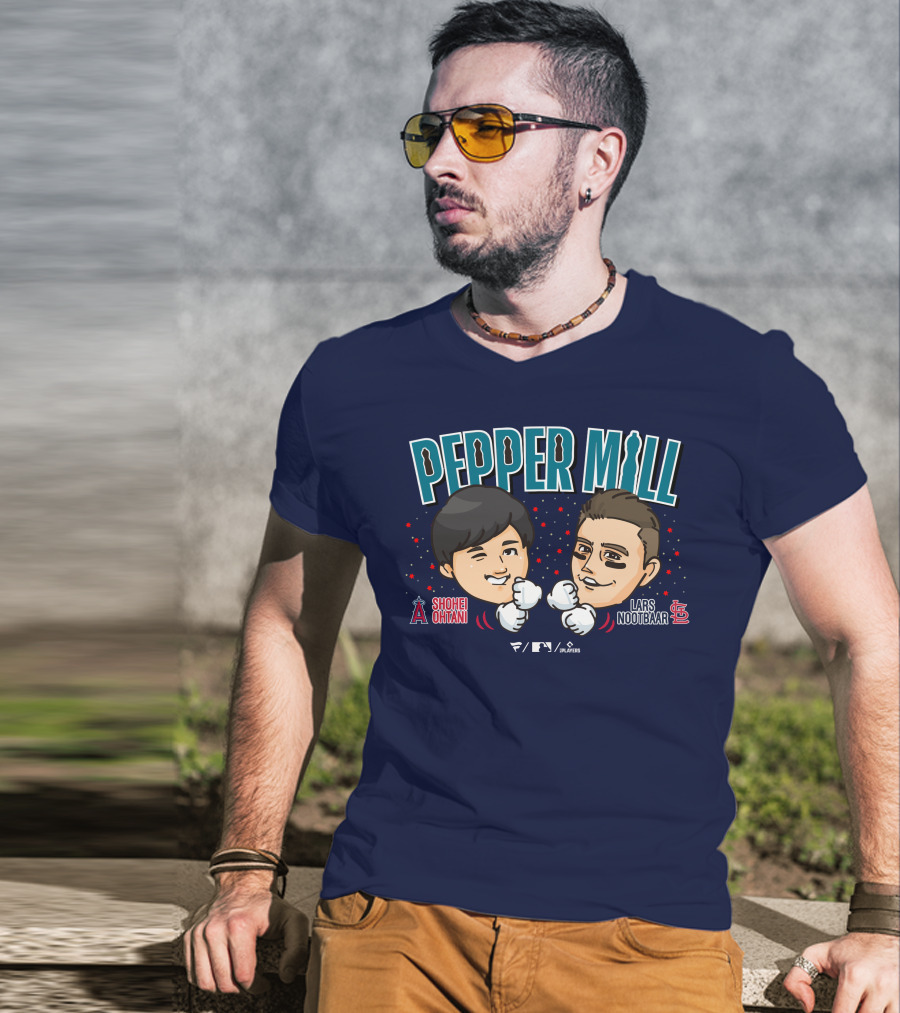 PEPPER MILL Shohei Ohtani Lars Nootbaar MLB Players T-Shirt