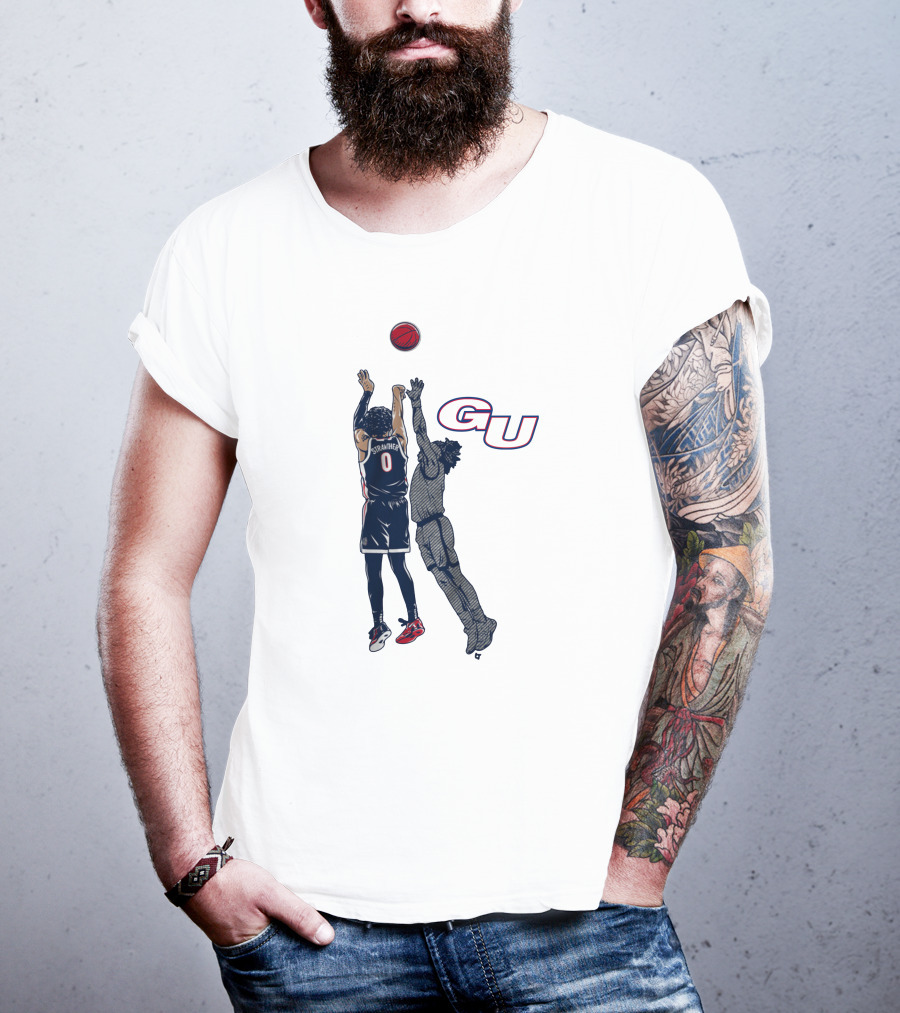 Gonzaga Basketball Julian Strawther Iconic Game-Winning Shot GU T-Shirt