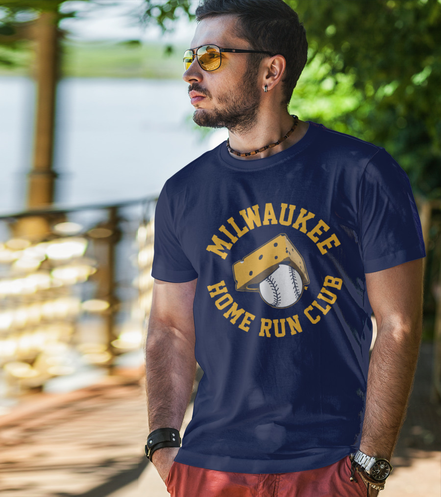 Milwaukee Home Run Club Cheese Baseball T-Shirt