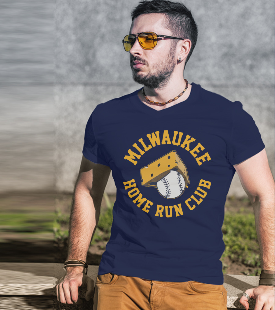 Milwaukee Home Run Club Cheese Baseball T-Shirt