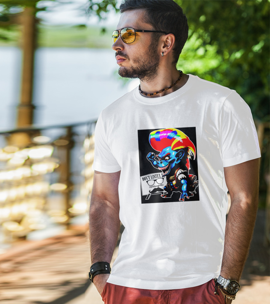 Don't Listen Sparkletroll Nerdcognito Glasses T-Shirt