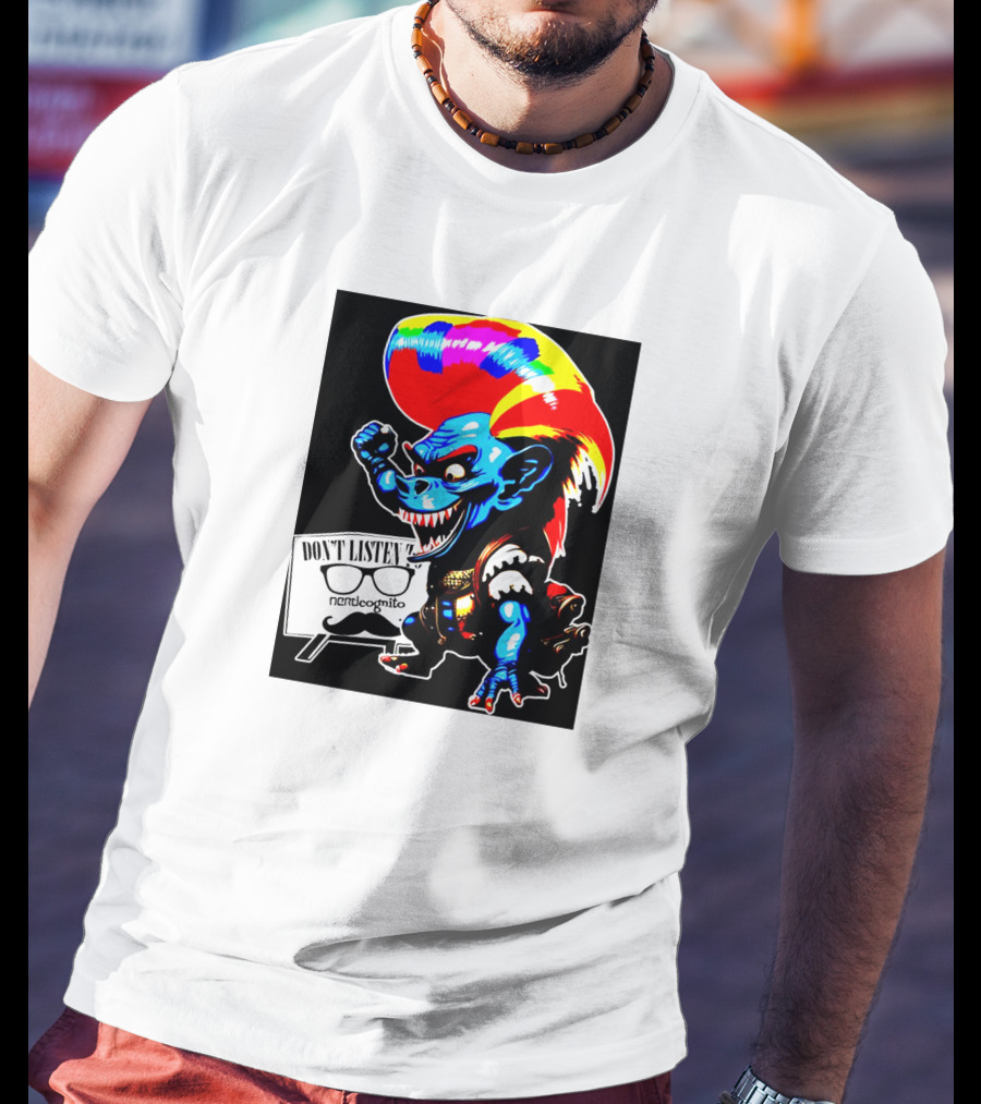 Don't Listen Sparkletroll Nerdcognito Glasses T-Shirt