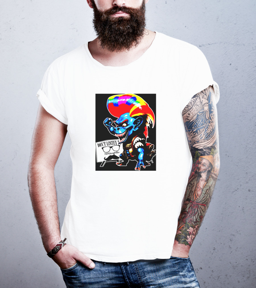 Don't Listen Sparkletroll Nerdcognito Glasses T-Shirt